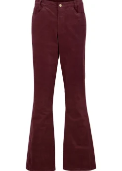 New Pantalón de pana elástico con cómoda cintura high waist Mujer Pantalones
