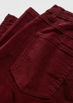 New Pantalón de pana elástico con cómoda cintura high waist Mujer Pantalones
