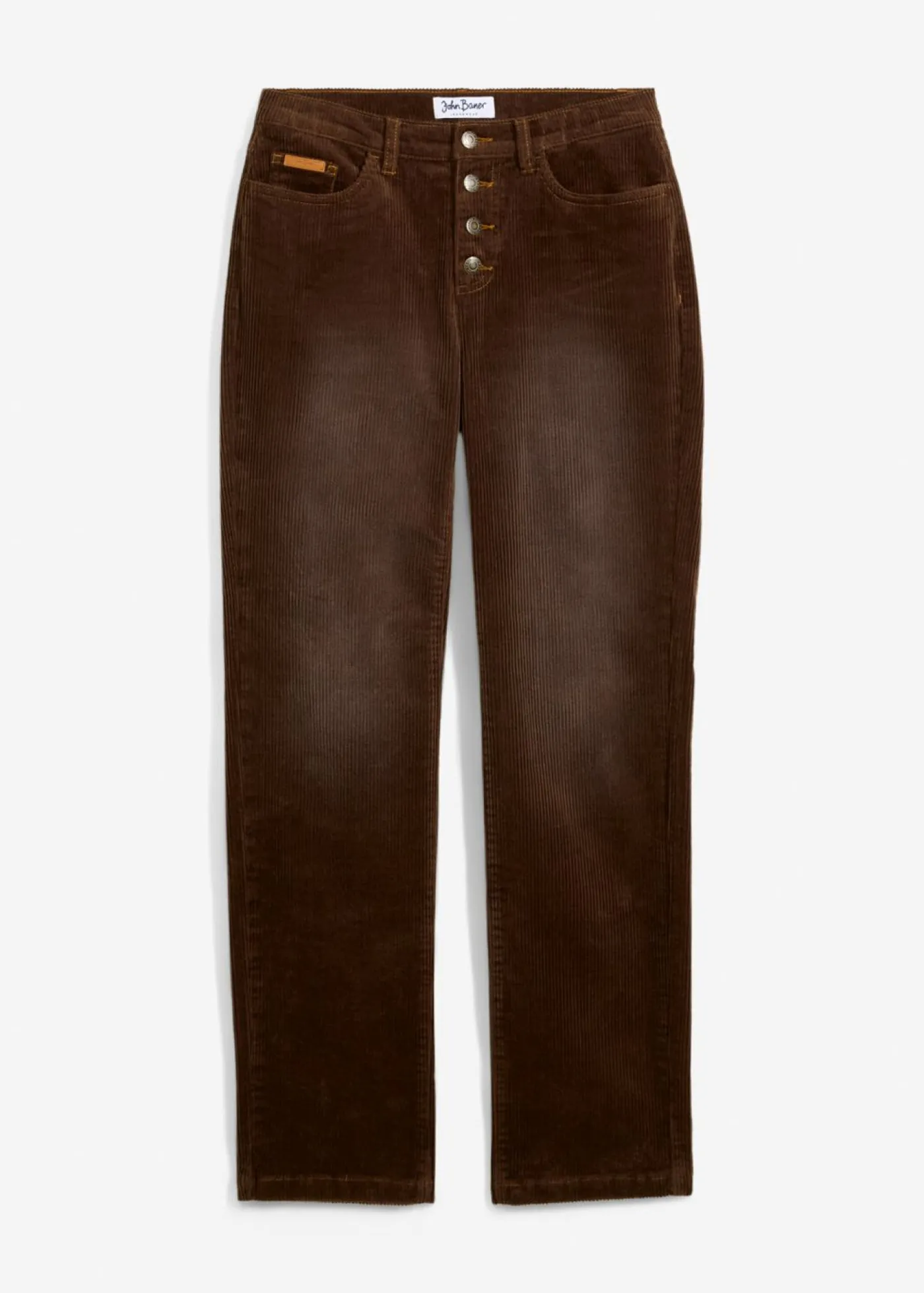 Hot Pantalón de pana elástico de corte ancho Mujer Pantalones