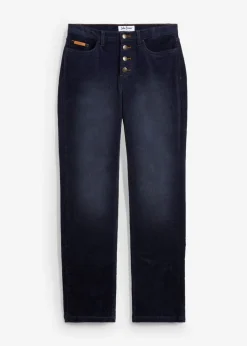 Pantalón de pana elástico de corte ancho Mujer Pantalones