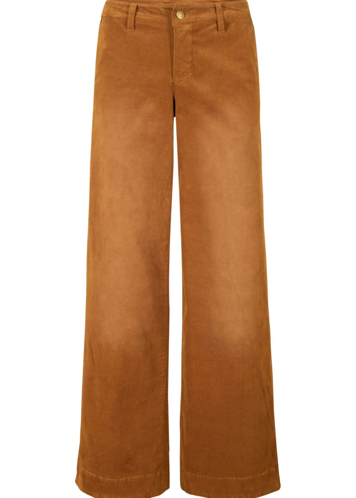 Sale Pantalón de pana elástico de corte ancho Mujer Pantalones