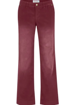 New Pantalón de pana elástico de corte ancho Mujer Pantalones