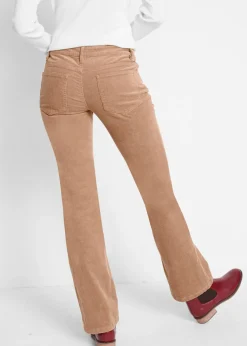 Sale Pantalón de pana elástico de corte recto Mujer Pantalones