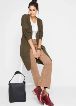 Sale Pantalón de pana elástico de corte recto Mujer Pantalones