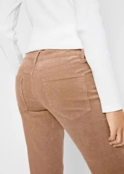 Sale Pantalón de pana elástico de corte recto Mujer Pantalones