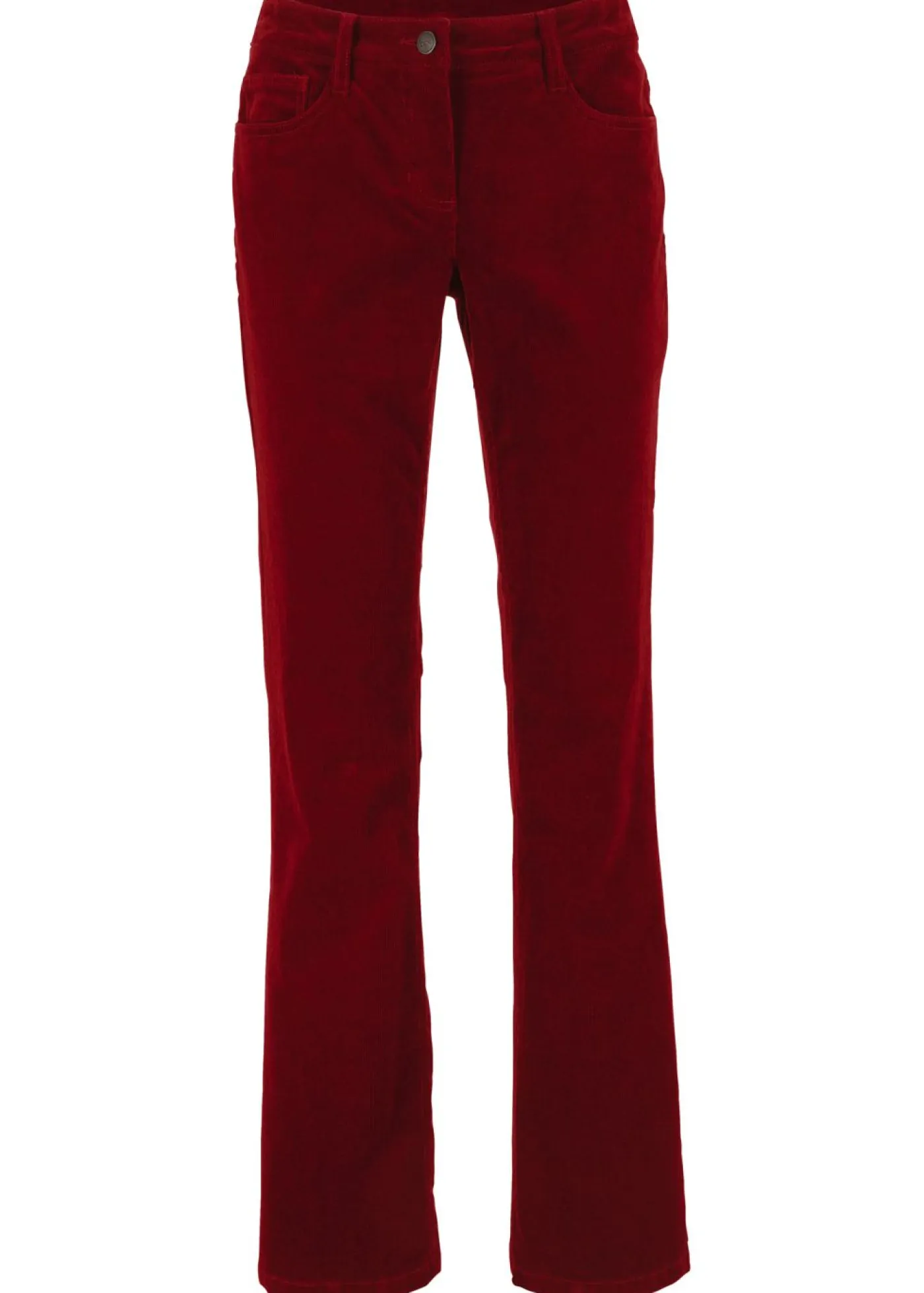 Discount Pantalón de pana elástico de corte recto Mujer Pantalones