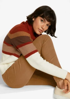 Pantalón de pana elástico, skinny Mujer Pantalones