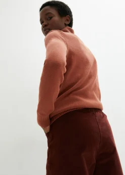 Online Pantalón de pana elástico y ancho, high waist Mujer Pantalones