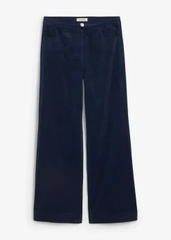 Sale Pantalón de pana elástico y ancho, high waist Mujer Pantalones