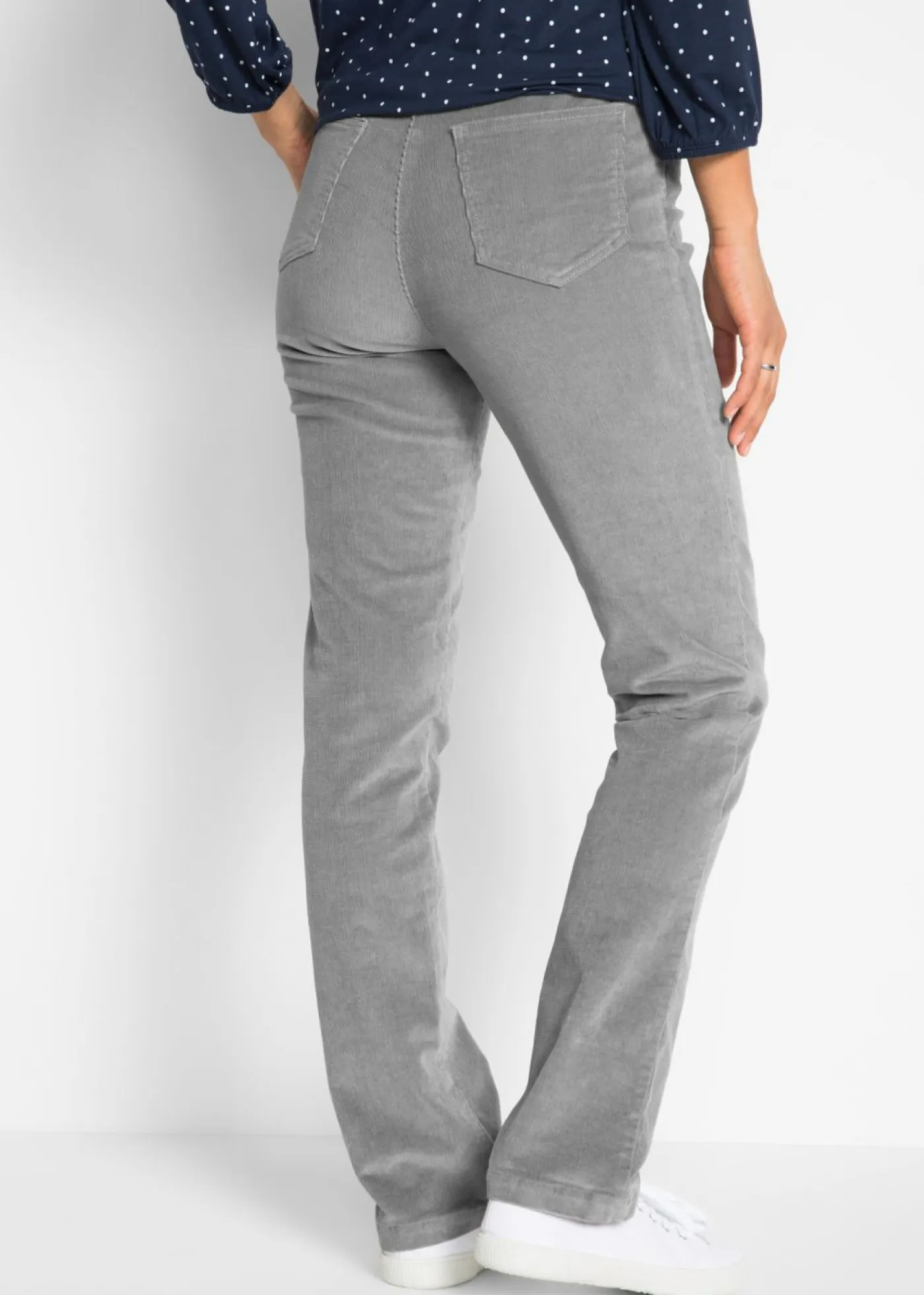 Pantalón de pana elásticos, straight Mujer Pantalones