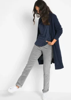 Pantalón de pana elásticos, straight Mujer Pantalones