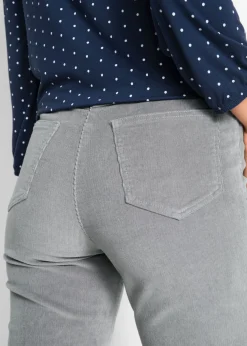 Pantalón de pana elásticos, straight Mujer Pantalones