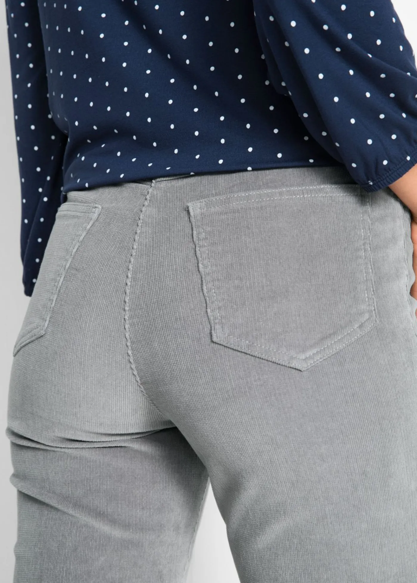 Pantalón de pana elásticos, straight Mujer Pantalones