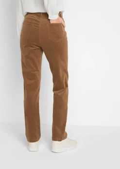 Online Pantalón de pana elásticos, straight Mujer Pantalones