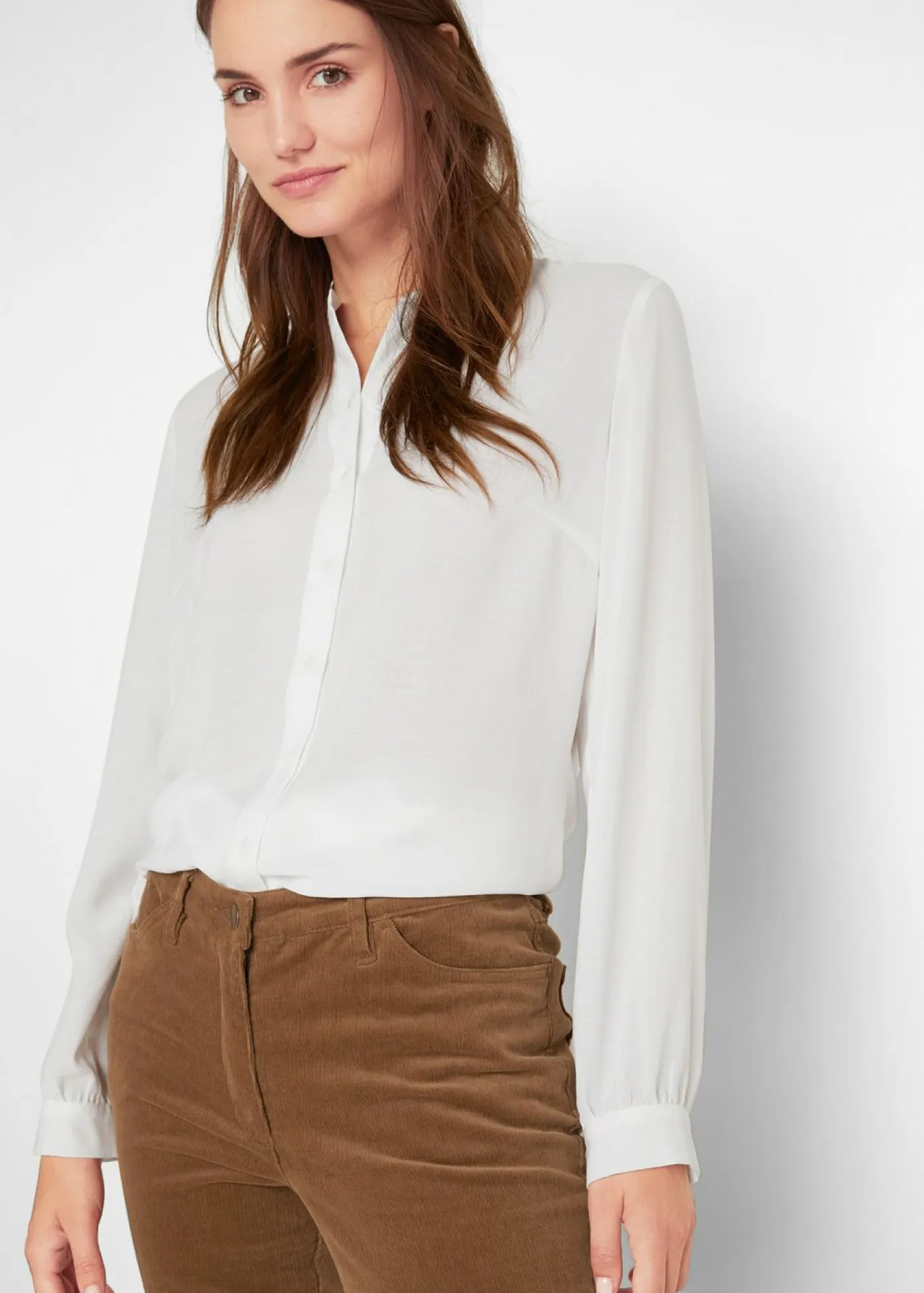 Online Pantalón de pana elásticos, straight Mujer Pantalones