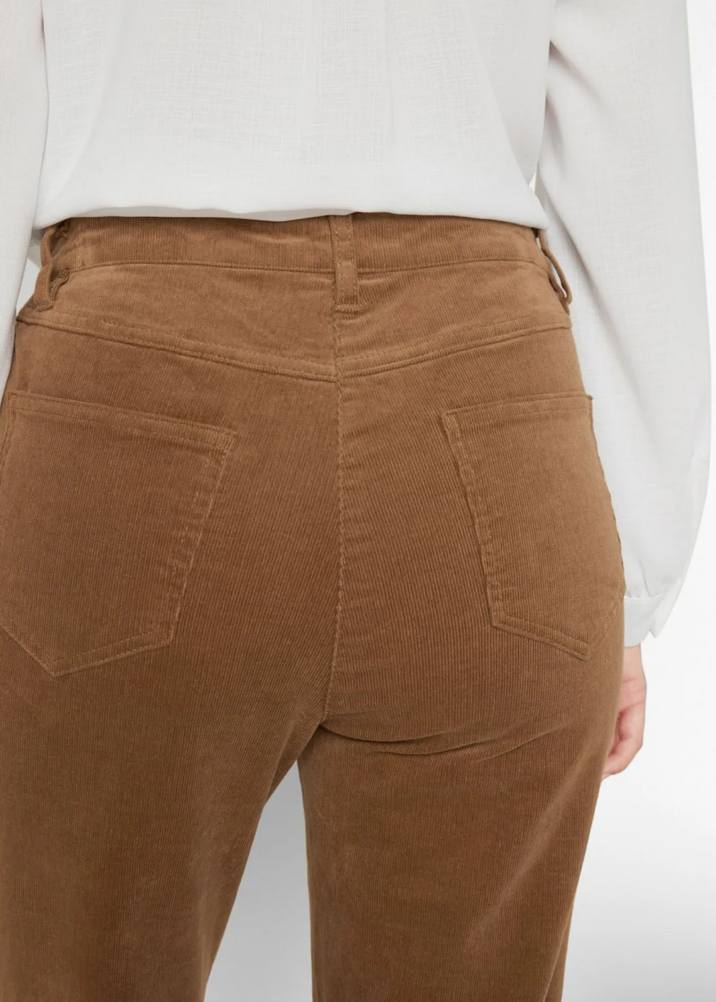 Online Pantalón de pana elásticos, straight Mujer Pantalones