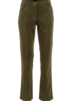 Pantalón de pana elásticos, straight Mujer Pantalones