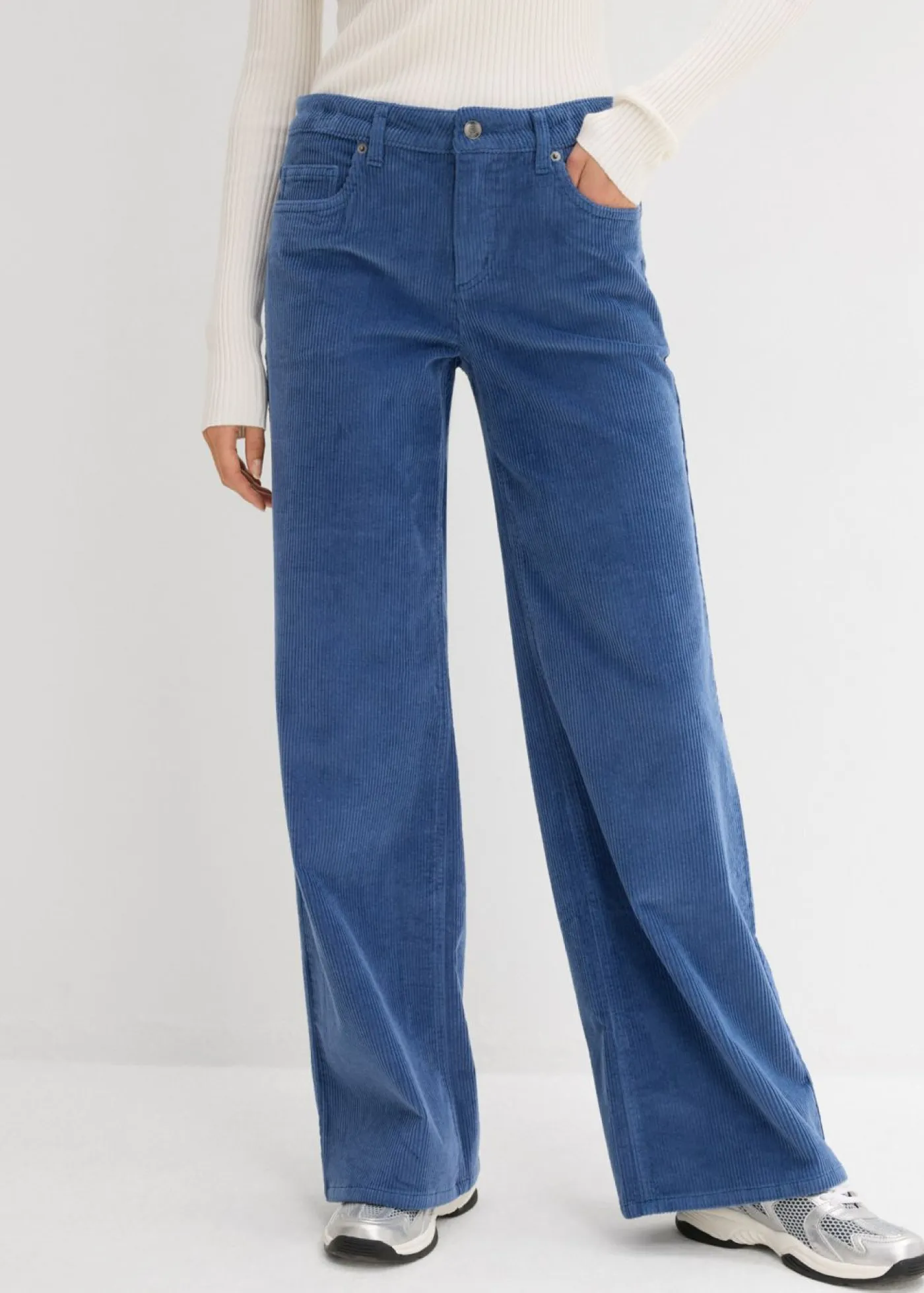 Discount Pantalón de pana en mezcla de algodón elástico Mujer Pantalones