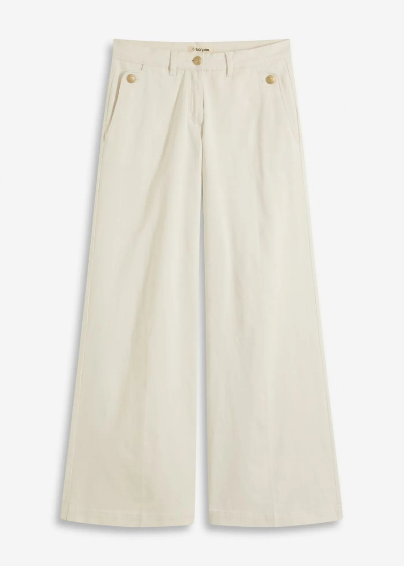 Hot Pantalón de pernera ancha con elástico Mujer Pantalones
