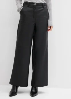 Online Pantalón de piel sintética Mujer Esenciales|Pantalones