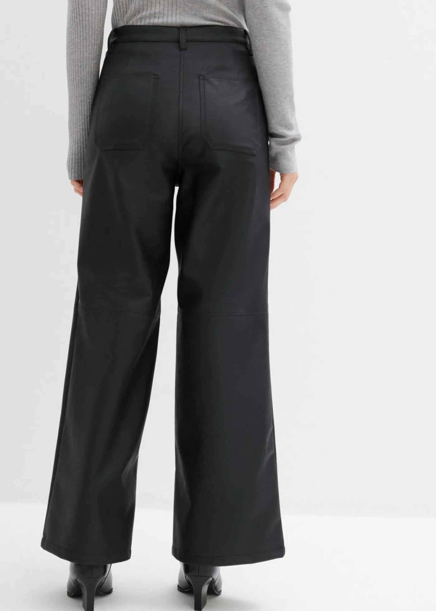 Online Pantalón de piel sintética Mujer Esenciales|Pantalones