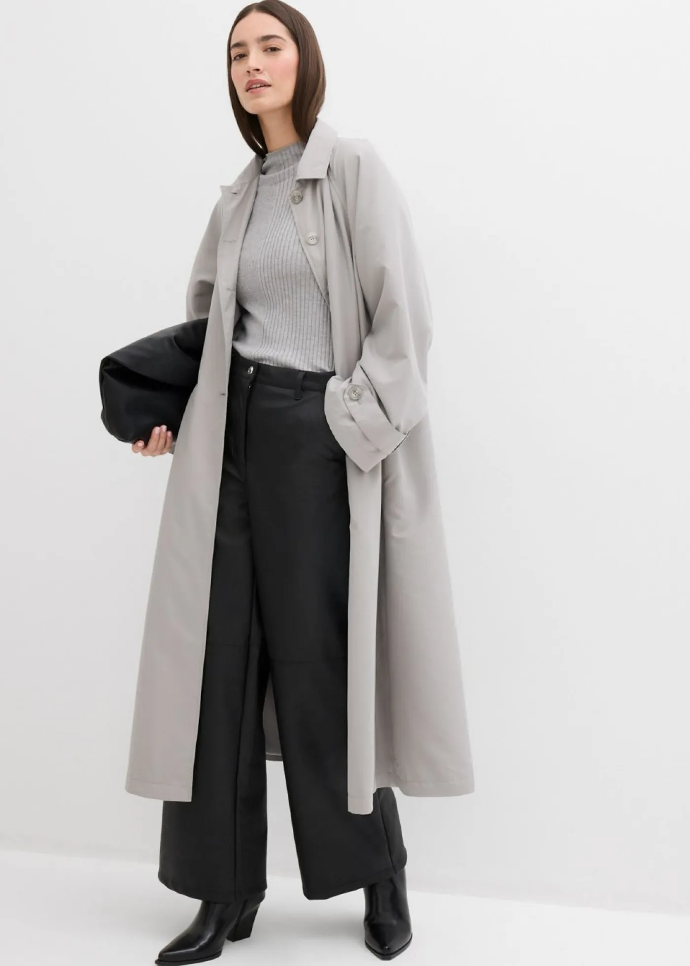 Online Pantalón de piel sintética Mujer Esenciales|Pantalones