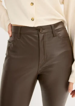 Sale Pantalón de piel sintética Mujer Pantalones