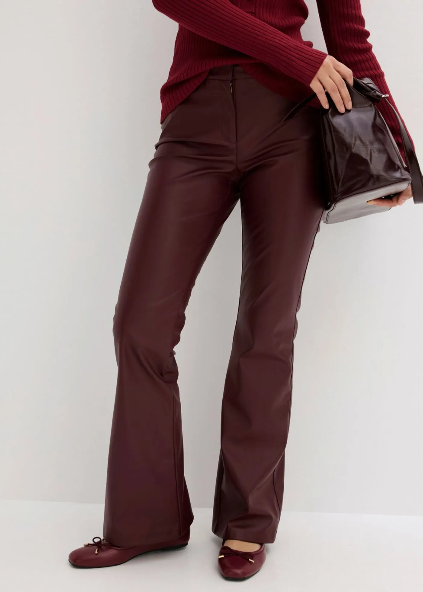 Pantalón de piel sintética Mujer Pantalones