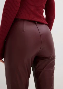 Pantalón de piel sintética Mujer Pantalones
