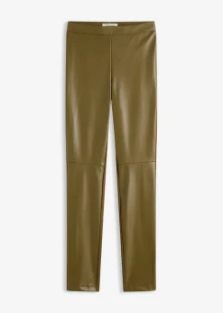 Sale Pantalón de piel sintética en mezcla Punto di Roma Mujer Pantalones
