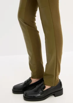 Sale Pantalón de piel sintética en mezcla Punto di Roma Mujer Pantalones