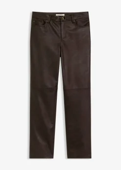 Best Pantalón de piel sintética con efecto desgastado Mujer Pantalones