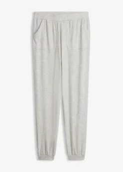 Clearance Pantalón de pijama de suave canalé de viscosa Mujer Homewear|Ropa Para Dormir