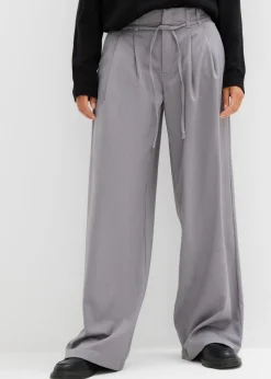 Outlet Pantalón de pinzas con cordón Mujer Pantalones