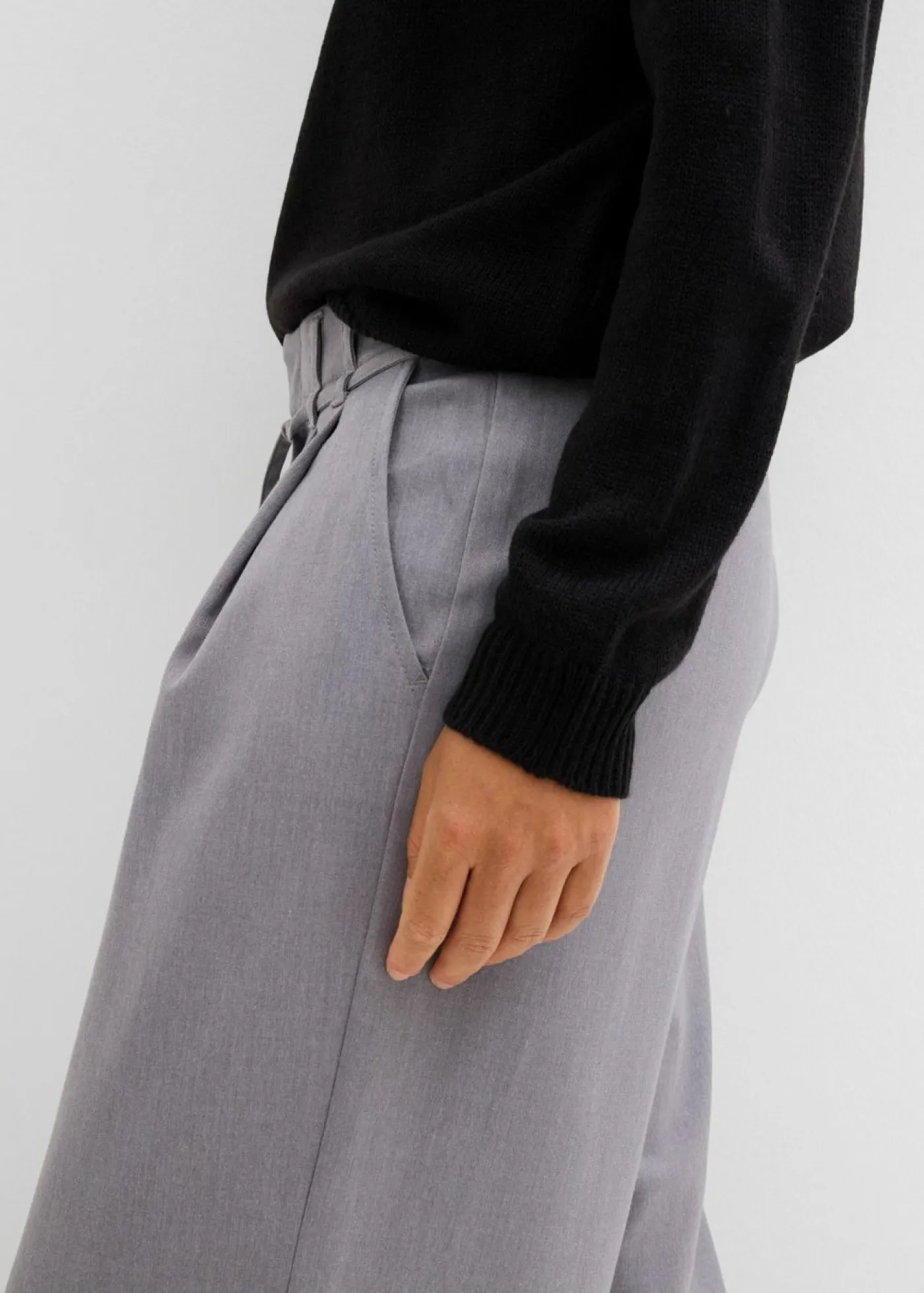 Outlet Pantalón de pinzas con cordón Mujer Pantalones