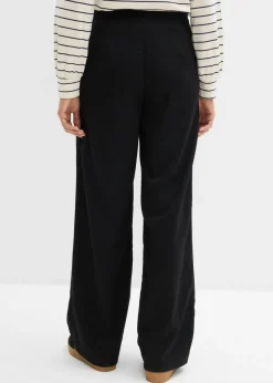 Pantalón de pinzas con viscosa Mujer Pantalones