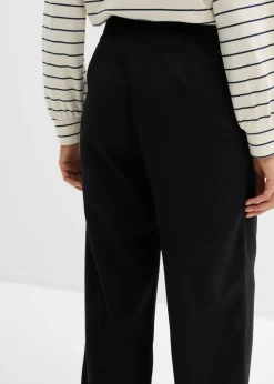 Pantalón de pinzas con viscosa Mujer Pantalones