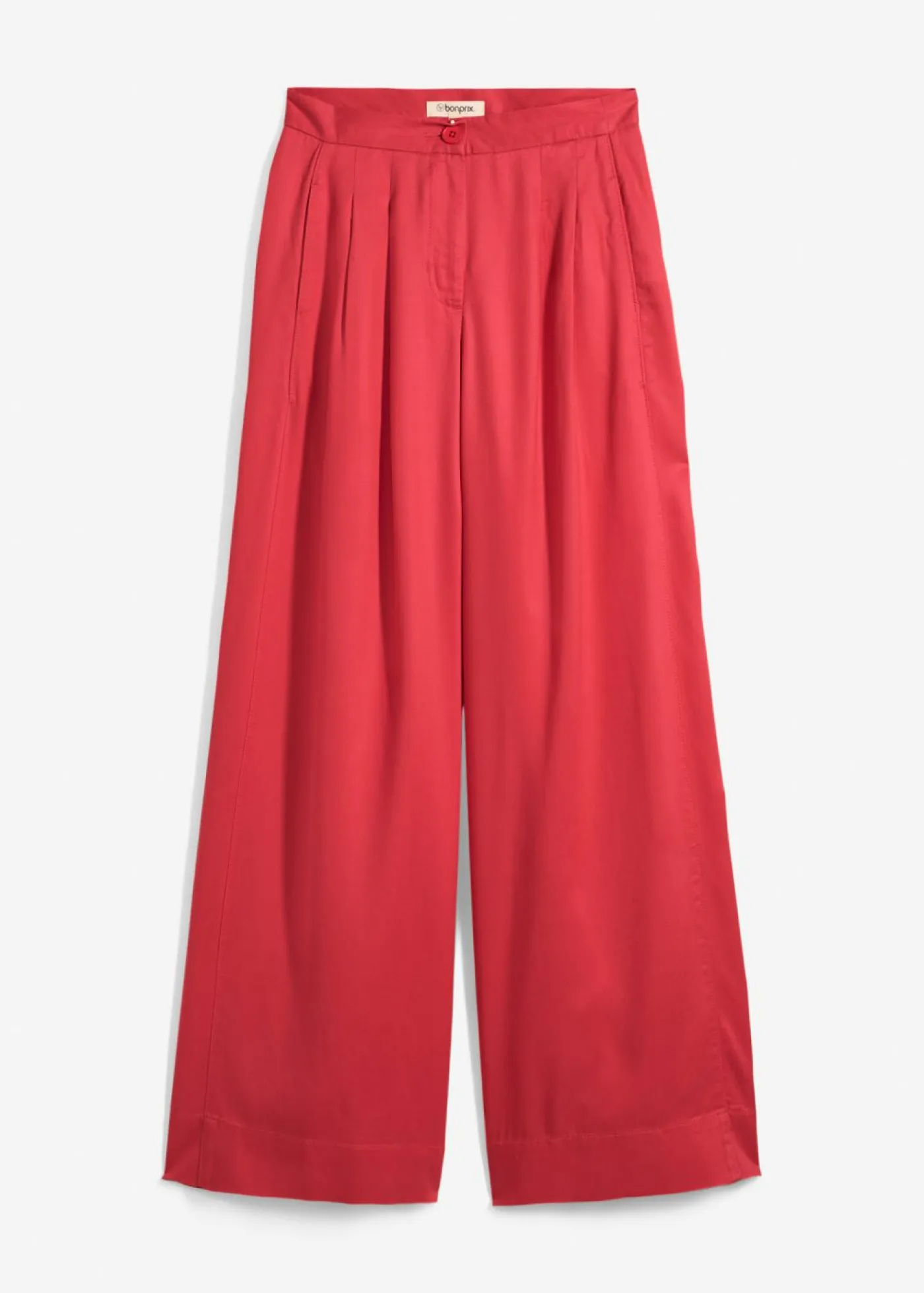 New Pantalón de pinzas de lyocell fluido Mujer Esenciales|Pantalones