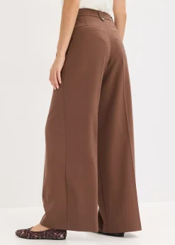Sale Pantalón de pinzas de mezcla de viscosa fluida Mujer Pantalones