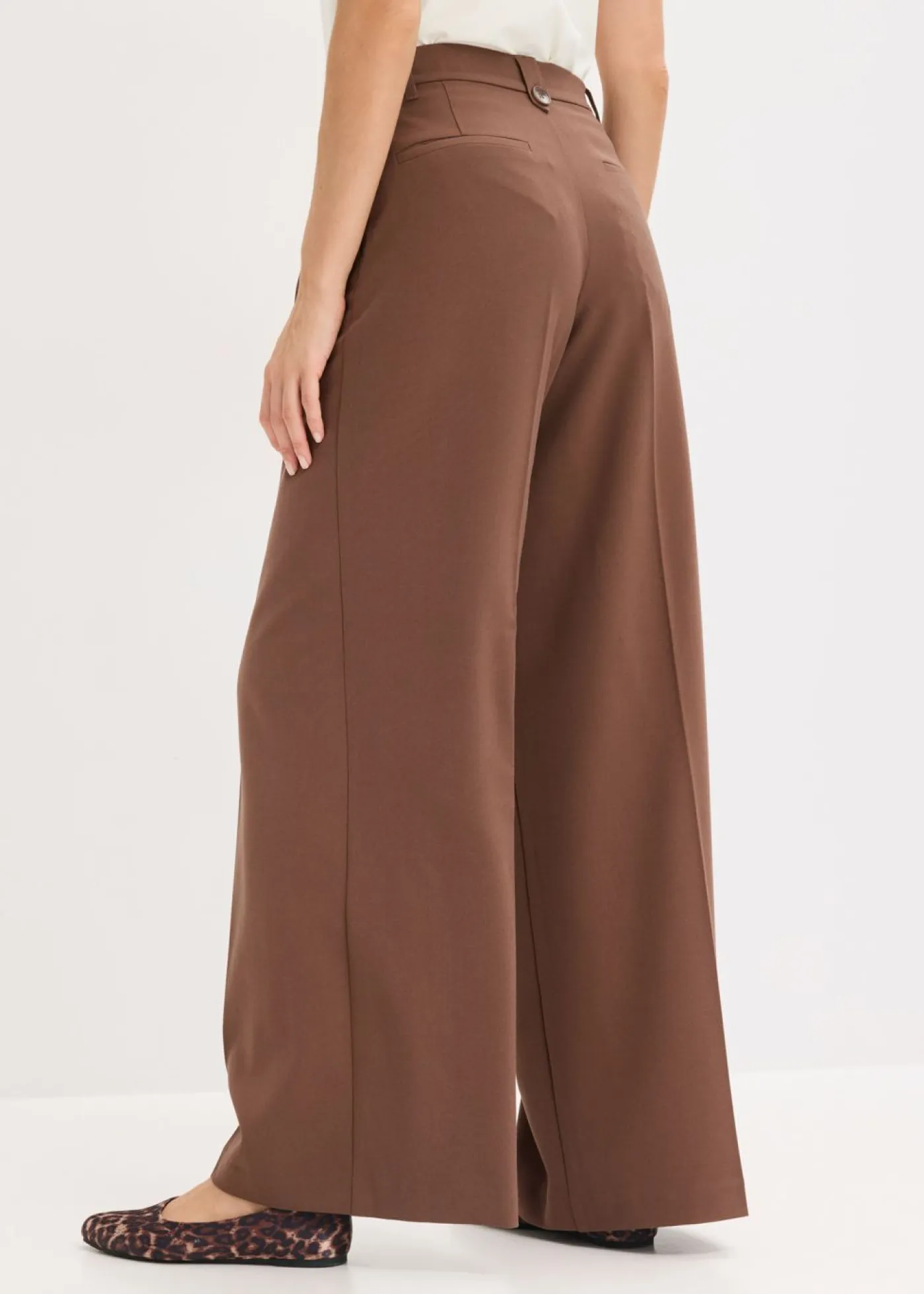 Sale Pantalón de pinzas de mezcla de viscosa fluida Mujer Pantalones