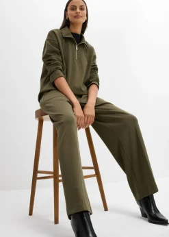 Hot Pantalón de pinzas de mezcla de viscosa Mujer Esenciales|Pantalones