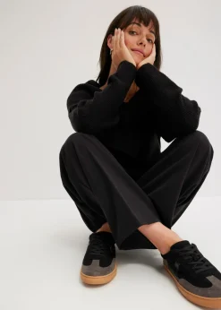 Sale Pantalón de pinzas de mezcla de viscosa Mujer Pantalones
