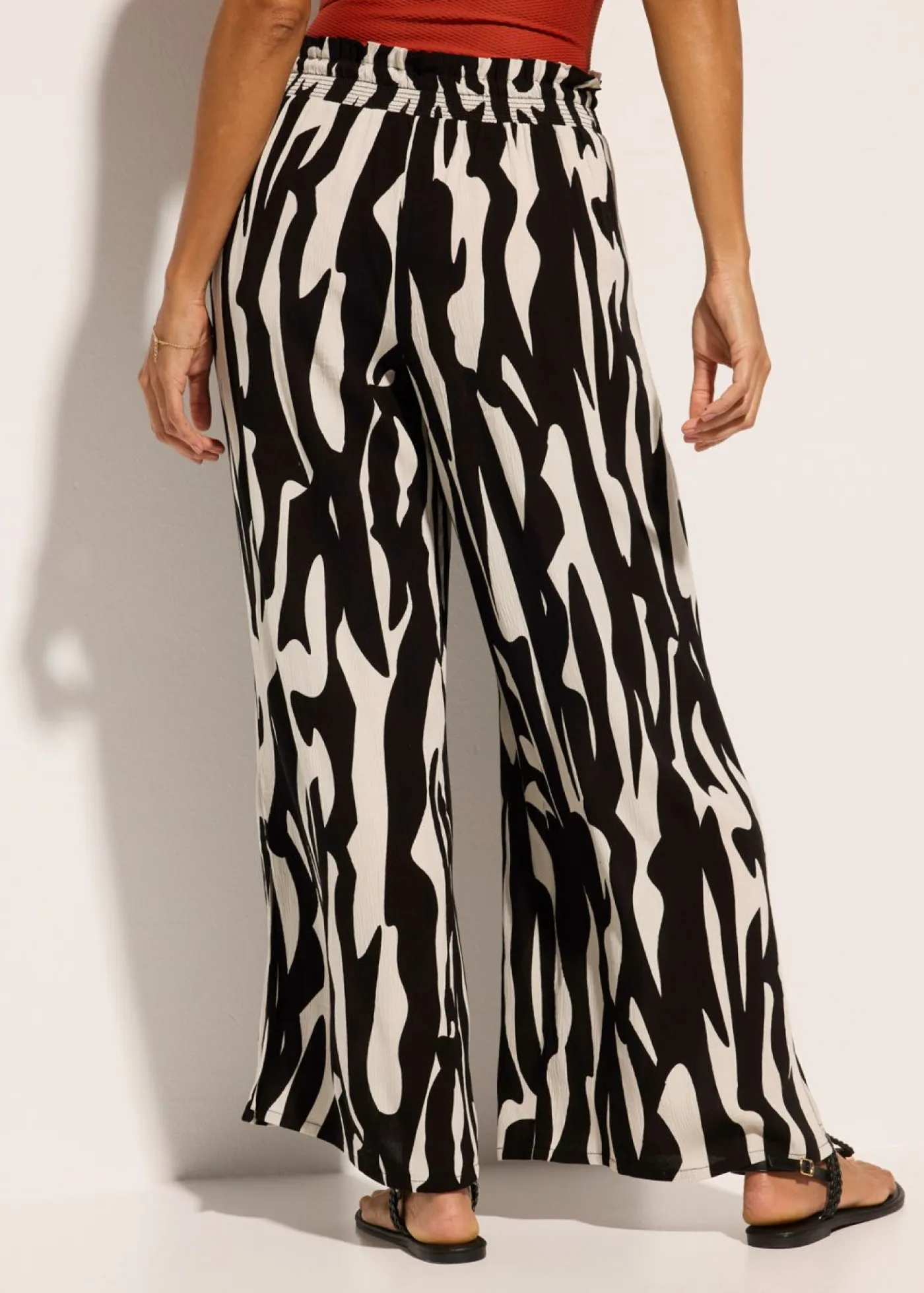 Outlet Pantalón de playa de viscosa fluida Mujer Ropa De Playa|Pantalones