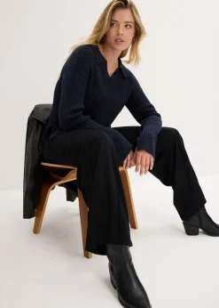 Outlet Pantalón de punto Mujer Ropa Cómoda|Pantalones