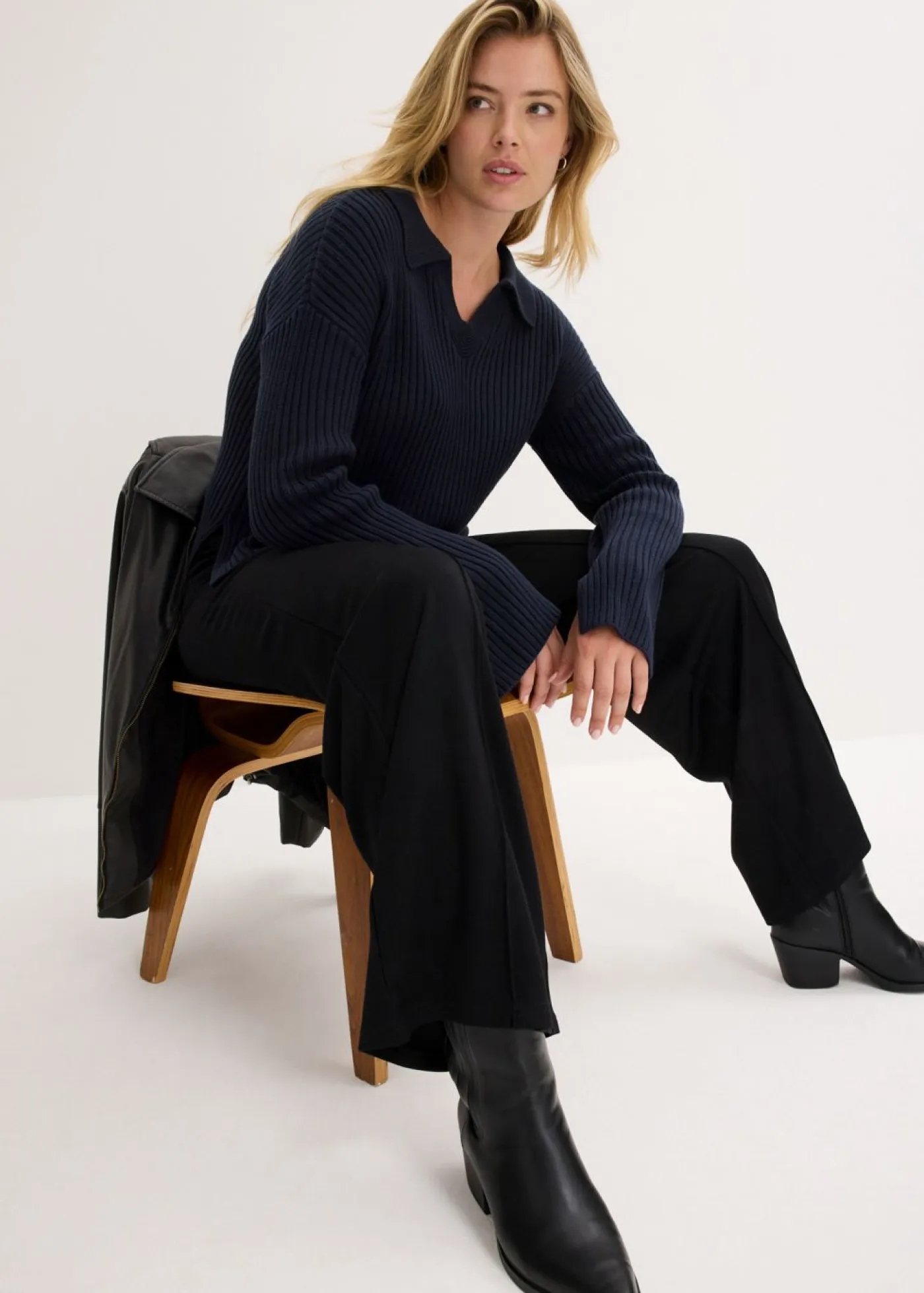 Outlet Pantalón de punto Mujer Ropa Cómoda|Pantalones