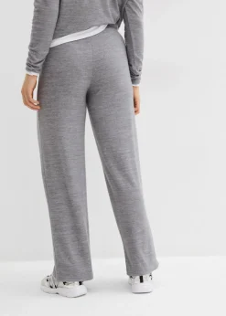 Pantalón de punto con aspecto de punto Mujer Pantalones