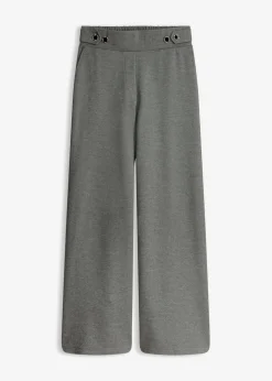 Clearance Pantalón de punto con cierre decorativo Mujer Pantalones
