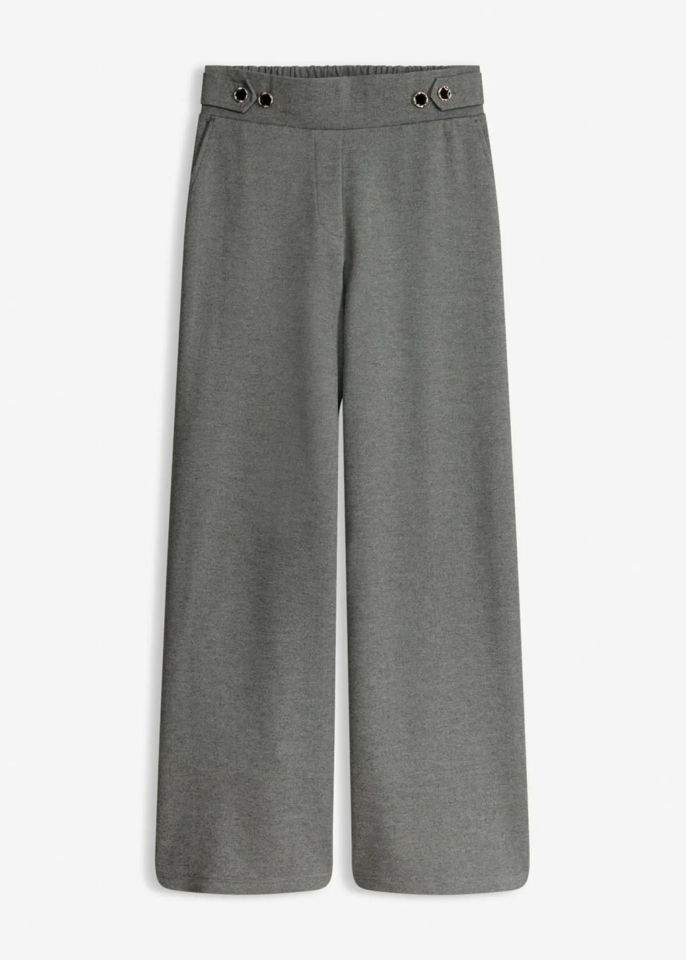 Clearance Pantalón de punto con cierre decorativo Mujer Pantalones