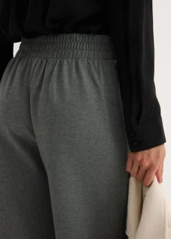 Clearance Pantalón de punto con cierre decorativo Mujer Pantalones