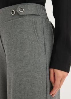 Clearance Pantalón de punto con cierre decorativo Mujer Pantalones